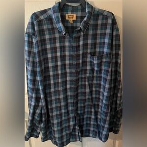 The Foundry Supply Company Men’s Flannel 3XLT Blue Aqua